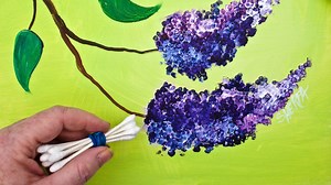 15K views · 146 reactions | Simple Floral Lilacs with Q-tips in...