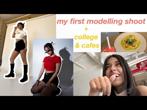MY FIRST MODELLING SHOOT | college viva, classes, cafes & more!!