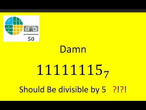 Prove Base 7 numeral 11111115 is NOT divisible by 5