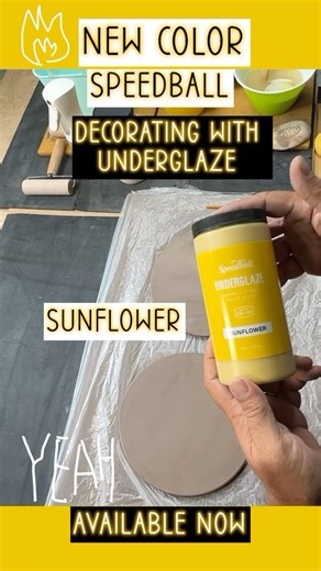 10K views · 410 reactions | Sunflower Yellow  Underglaze What a...