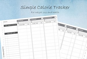 Simple Calorie Tracker - Etsy