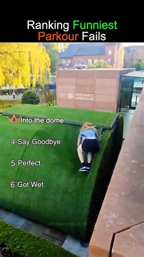 Ranking Funniest Parkour Fails #funny #shorts