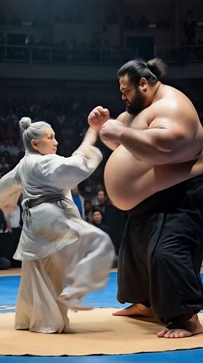 Tai Chi Master vs Sumo Giant #TaiChiGranny #SumoVsTaiChi #TinyVsGiant #EpicFightScene #MartialArtsShowdown #OldMasterVsSumo #CinematicClash #LegendaryFight #MartialArtsReel #ViralReel #GrannyVsSumo #WisdomVsWeight #UnderdogBattle | Justien