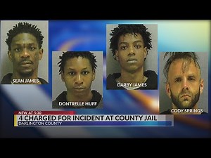 4 inmates charged after incident at Darlington County jail