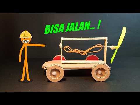 ONLY Using Rubber Bands! How to Make a Cardboard Propeller Car that Drives