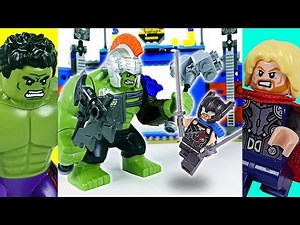 LEGO Marvel Hulk vs Thor Ragnarok arena clash battle - DuDuPopTOY