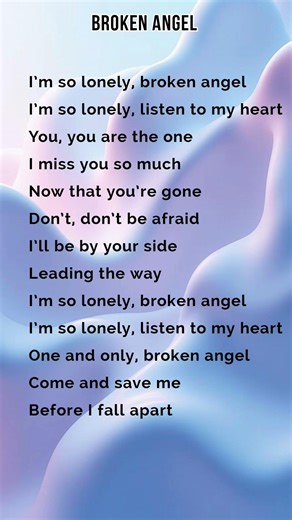 "Listen to My Heart" | Broken Angel | Arashfeat. Helena (Lyrics) #shorts #lyrics