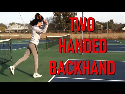 Two Handed Backhand Top Spin Drive Tutorial " How To 2 Handed Backhand in Pickleball "