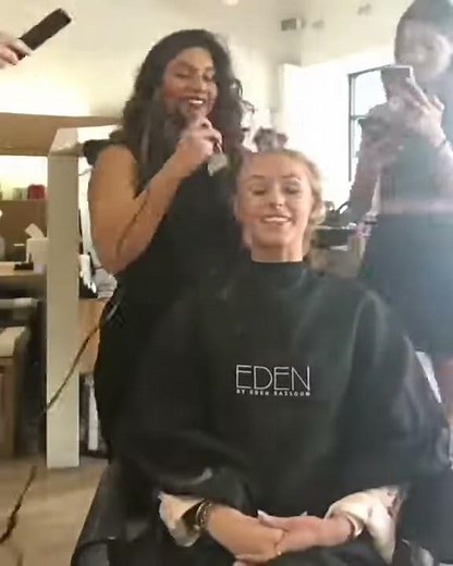 Long blonde hair to bald!