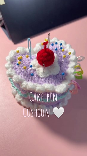 Crochet Pin Cushion & Cake Tutorial by ETM's Studio | Crochet TikTok