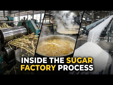 How Sugar Is Made 🍬 Inside the Sugar Factory Process Step by Step