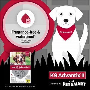  Don't let fleas, ticks, and mosquitoes take one bite outta your furry friend. Get month-long protection from K9 Advantix® II. | PetSmart | Facebook