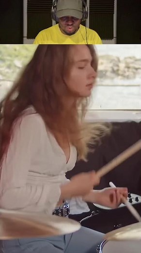 Amazing female drummer #sina #drums #shorts