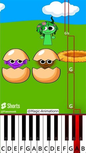 NEW Play Music Sprunki Vineria | Baa baa black sheep (@Magic-Animationn) - Octave Piano Tutorial