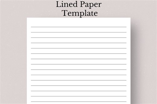 Printable Lined Paper, Wide/college Ruled (PDF File) - Etsy UK