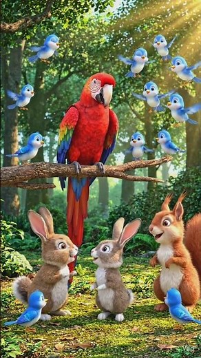 Happy Green Parrot Song 🐦🎵 | Kids Cartoon 3D Animation | Fun Learning Video