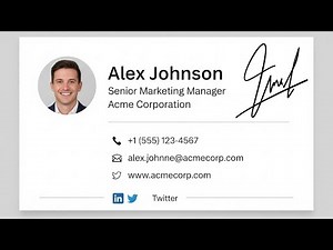 How to Create a Professional Email Signature