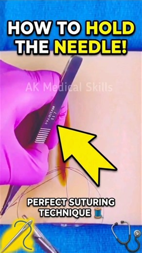 Basic Suturing Technique for Beginners 🩺 #shorts