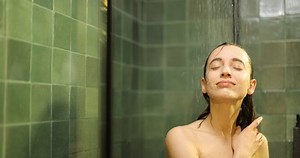 Young Adult Woman Taking Rain Shower Stock Footage Video (100% Royalty-free) 1068878063 | Shutterstock