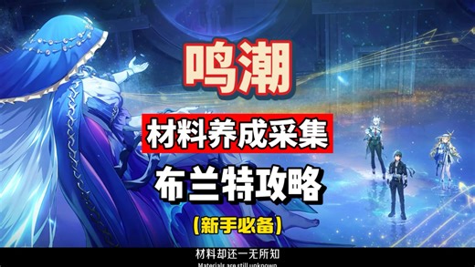 布兰特的材料养成采集，保姆级路线安排，新手攻略指南。