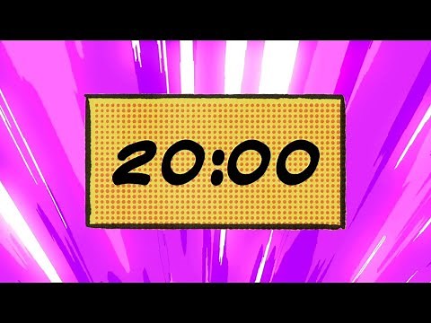 20 Minute Comic Book Style Countdown Timer, Super Hero Music 🎵