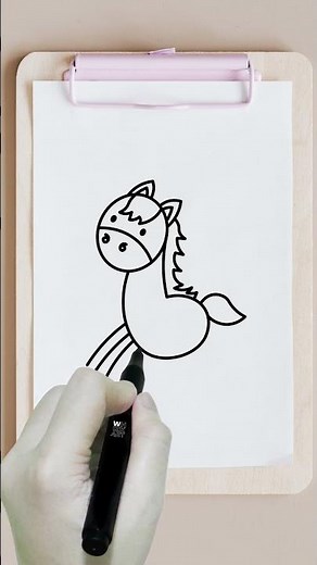 how to draw a horse for kids #drawing #art #drawing4kids #forkids #drawingtutorial #howtodraw