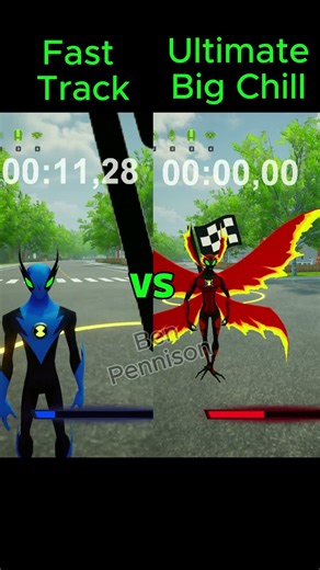 FASTTRACK vs ULTIMATE BIG CHILL: Who is Truly Faster? ⚡️🔥 #ben10 #galvan #ben10game