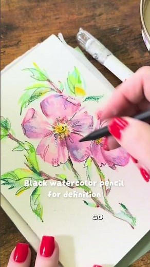 an You Use Pastels Over Watercolor? | Wild Roses Day 3 (Mixed Media Tutorial)