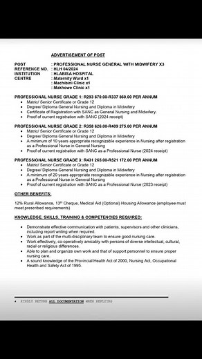 Friday Jobs with Approved Jobz Hub Vacant Positions that needs to be filled urgently…Graduates and Job Seekers Apply Now! For more vacancies or internships visit our Website. Website: www.approvedjobz.co.za Join Our WhatsApp Channel: https://lnkd.in/dkja5MD9 All The Best..