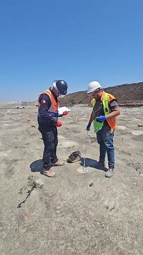 Measuring Hole Depth at Chrome Mine in South Africa