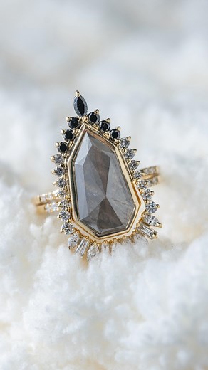 Two pieces, one perfect fit. We still can’t get over how they stack together so seamlessly! 💍😍 | Point No Point Studio