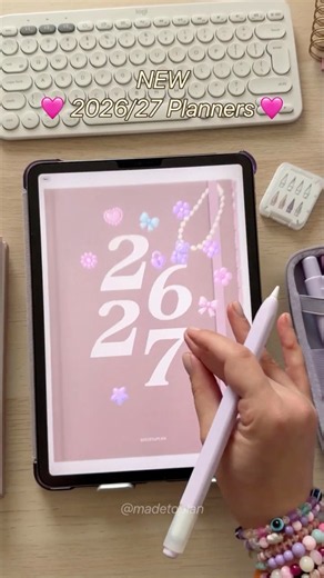 2026-2027 Midyear Digital Planners - Aesthetic Digital Planning, Goodnotes Plan with Me on iPad 💖✨