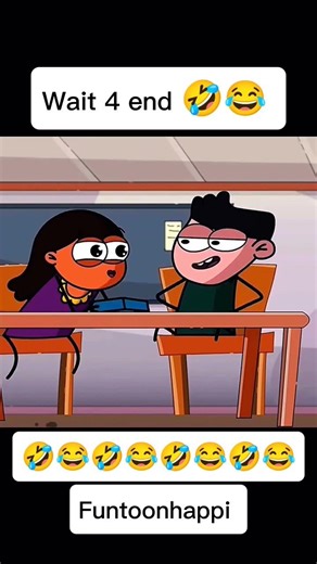 Wait For End 😂 Ghost Prank in Classroom | Funny Cartoon Video #funnycartoon #ghostprank #viralshorts
