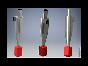 Gas and particle separation in a cyclone - multi-physics simulation