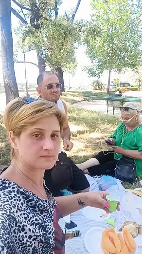 Enjoying a Summer Picnic in the Park
