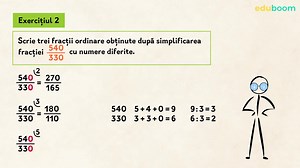 Amplificarea si simplificarea fractilor. Exerciții. Matematica clasa a 5-a