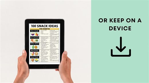 Healthy Snacks for Diabetes, 100 Good Snacks for Diabetes, List of Healthy Diabetes Snacks, Snack Ideas for Type 1 or Type 2 Diabetic Diet - Etsy
