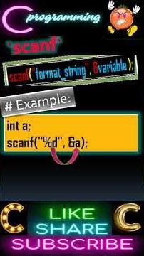 scanf() in C 🔥 Syntax, Use, Errors & Return Value | C Programming Shorts