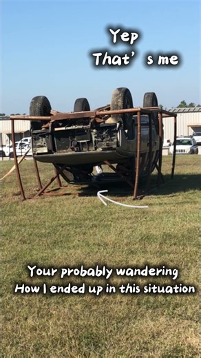 “Training” for a rollover crash in an armored vehicle. #drivertraining