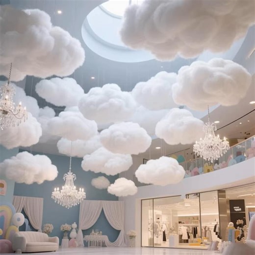 Hanging Clouds Large Wall Art Party Decoration Room Ornaments Props Big Wall Art Christmas Decoration Halloween Decor 15-50 - Etsy UK