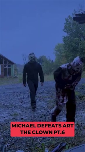 MICHAEL DEFEATS ART THE CLOWN pt.6 #shortfilm #michaelmyers #scary #fanfilm #horror #halloween