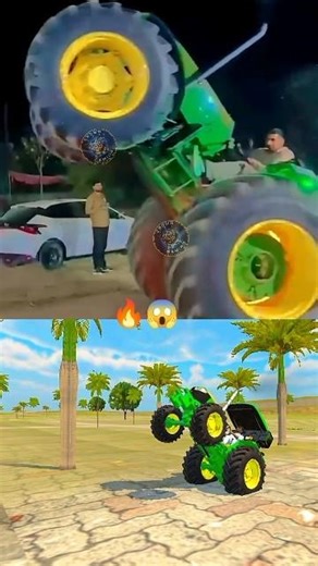 REAL TRACTOR vs GAME TRACTOR STUNT CHALLENGE 🔥 NISHU BHAI TOCHAN KING 😱