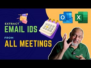 Extract email ids from all meetings - Power Query - Excel - Power BI