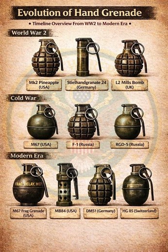 700 Years of Hand Grenade Evolution 💣 | Then vs Now #shorts