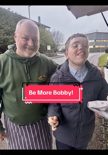 Our weekly visit to Bobbys butty van for my boy. They’re building such a lovely friendship 🥹. Please be kind. . #autism #goldenharsyndrome #fyp #lifeskills #kindness