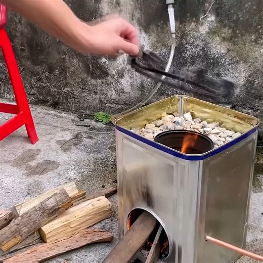 How to make a 3 in 1 sand stove Free energy for heating Great idea | Random Upcycle
