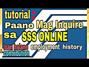 Paano mag inquire sa SSS Online | tutorial to inquire SSS online!