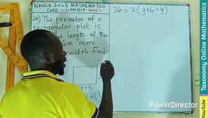 WASSCE 2025 Mathematics (Core): The Gambia Edition | Qu. 24 | Mensuration: Perimeter of a Rectangle #WASSCE #highlights #followers | Taxonomy online mathematics | Facebook
