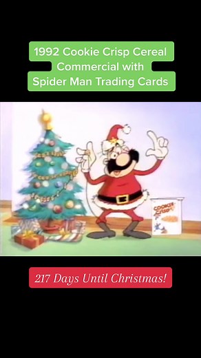 1992 Cookie Crisp Cereal Commercial with Spider Man Cards