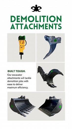 💣 Heavy-duty #Demolition Attachments - we got you sorted 👌 #ExcavatorAttachments #DemolitionTime #ConstructionZone #buildingdemolition #DemolitionDay #DemolitionJob #DemoDay #ConstructionLife #HeavyEquipment #DemolitionCrew #DemolitionExpert #WreckingBall #DemolitionWork #Earthmoving _________________________________________________________ OUR EXCAVATOR ATTACHMENTS ARE AVAILABLE FROM ALL LEADING MACHINE DEALERS & OEMs 💻 eiengineering.com.au 📞 1300 852 820 #eiengineering | ei engineering